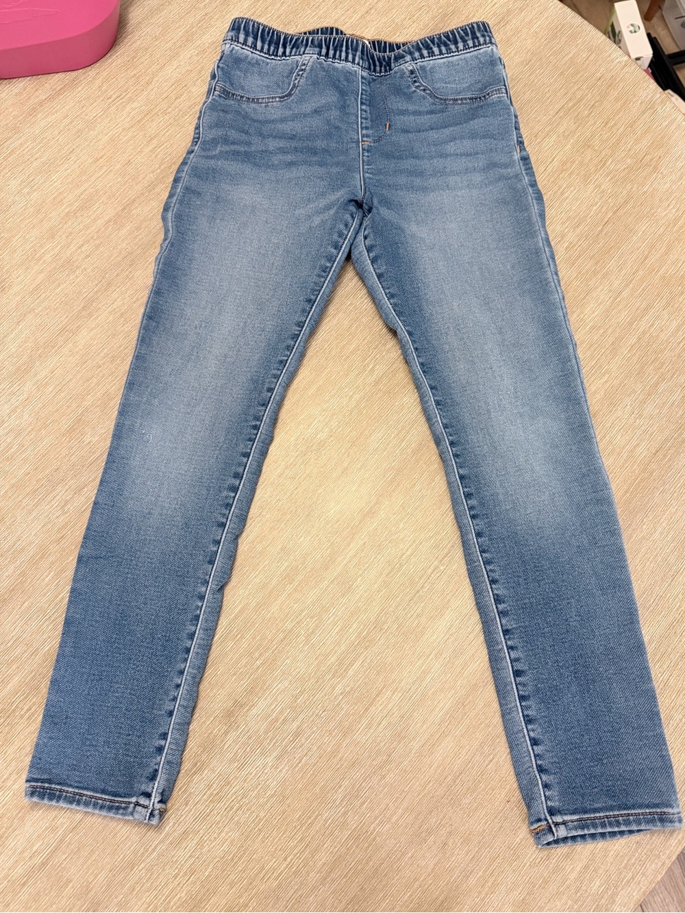 Crewcuts Girls Pull-On Skinny Jeggings Size 10 Light Wash Stretch Denim Jeans
